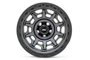 Rough Country - Rough Country 85 Series Wheel Simulated Beadlock Gunmetal Gray/Black 17x9 5x4.5 -12mm Rough Country - Image 4