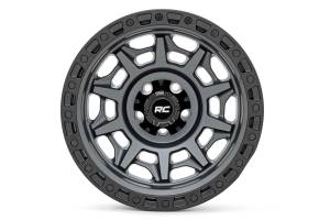 Rough Country - Rough Country 85 Series Wheel Simulated Beadlock Gunmetal Gray/Black 17x9 6x5.5 -12mm Rough Country - Image 3