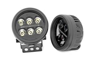 Rough Country - Black Series Round LED Light Pair 3.5 Inch Amber DRL Rough Country - Image 4