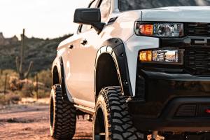 Rough Country - Defender Pocket Fender Flares Flat Black Chevy Silverado 1500 2WD/4WD (19-23) Rough Country - Image 2