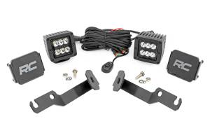 Rough Country - LED Light Kit Ditch Mount 2 Inch Black Pair Spot Toyota Tacoma 05-15 Rough Country - Image 1