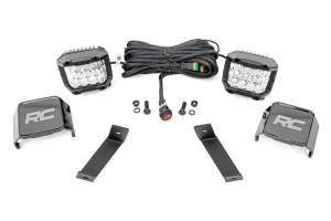 Rough Country - LED Light Kit Ditch Mount 3 Inch OSRAM Wide Jeep KL 14-21 Rough Country - Image 1