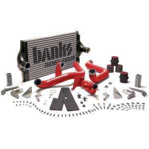 Intercooler Upgrade, Includes Boost Tubes (red powder-coated) for 1994-1997 Ford F250/F350 7.3L Power Stroke