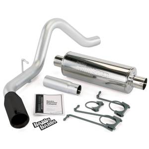 Monster Exhaust System Single Exit Black Tip 05-06 Ford 5.4/6.8L S/D Super Duty Truck Banks Power