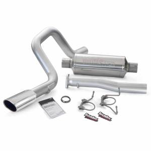 Monster Exhaust System Single Exit Chrome Ob Round Tip 07-14 Toyota 4.0 FJ Cruiser Banks Power