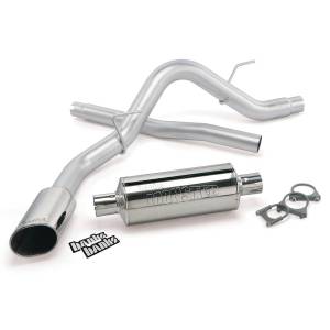 Monster Exhaust System Single Exit Chrome Ob Round Tip 09-10 Ford F-150 5.4L CCSB-CCLB Banks Power