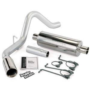 Monster Exhaust System Single Exit Chrome Tip 05-06 Ford 5.4/6.8L S/D Super Duty Truck Banks Power