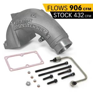 Monster-Ram Intake Elbow Kit W/Fuel Line 3.5 Inch Natural 07.5-18 Dodge/Ram 2500/3500 6.7L Banks Power