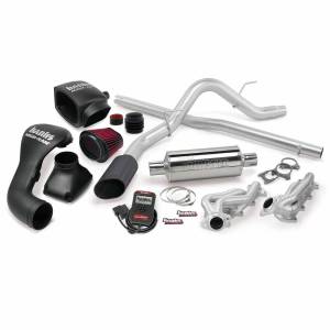 PowerPack Bundle Complete Power System W/Single Exit Exhaust Black Tip 04-08 Ford 5.4L F-150 SCLB-ECMB Banks Power