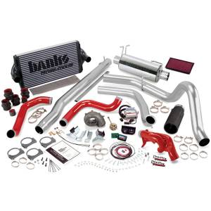 PowerPack Bundle Complete Power System W/Single Exit Exhaust Black Tip 99 Ford 7.3L F250/F350 Automatic Transmission Banks Power