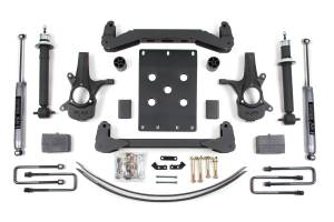 6 Inch Lift Kit Silverado/Sierra 1500 07-13 2WD 5 Inch Block Add A Leaf Fox 2.0 Performance Shocks
