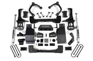 2025 Silverado/Sierra 1500 4WD 4 Inch Suspension Lift Kit 3.0 Diesel / 2.7 Gas 3 Inch Rear Block Spacer Front Fox 2.0 PS Rear BDS Suspension