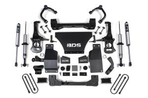 2025 Silverado/Sierra 1500 4WD 4 Inch Suspension Lift Kit V8 Gas 3 Inch Rear Block Fox 2.0 IFP PS Snap Ring Strut Front Fox 2.0 IFP PS Rear BDS Suspension