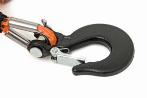 Rough Country - 1/4 Inch Synthetic Rope 85 Feet Rated Up to 16,000 Lbs 3/8 Inch Includes Clevis Hook and Protective Sleeve UTV, ATV Orange Rough Country - Image 2