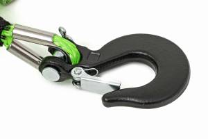 Rough Country - 1/4 Inch Synthetic Rope 85 Feet Rated Up to 16,000 Lbs 3/8 Inch Includes Clevis Hook and Protective Sleeve UTV, ATV Green Rough Country - Image 2