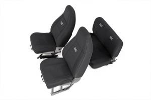 Rough Country - Jeep Neoprene Seat Cover Set Black 91-95 Wrangler YJ Rough Country - Image 1