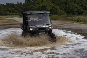 Rough Country - Can-Am Defender 12 Inch Recessed Bumper LED Kit Black Series w/White DRL 16-20 Defender Rough Country - Image 3