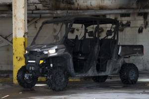 Rough Country - Can-Am Defender 12 Inch Recessed Bumper LED Kit Black Series w/White DRL 16-20 Defender Rough Country - Image 4
