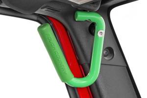 Rough Country - Jeep Solid Steel Grab Handle Set 07-18 Wrangler JK Green Rough Country - Image 2