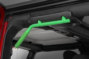 Rough Country - Jeep Solid Steel Grab Handle Set 07-18 Wrangler JK Green Rough Country - Image 3