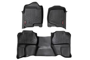 Heavy Duty Floor Mats Front/Rear-07-13 Silverado/Sierra 07-14 HD Ext. Cab Bucket Seats Rough Country