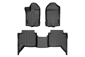 Heavy Duty Floor Mats Front/Rear-19-20 Ford Ranger Crew Cab Rough Country