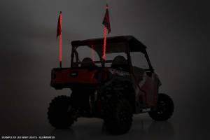 Rough Country - Polaris LED Whip Light Roll Cage Mounting Kit w/ LED Light Whips RZR 1000XP Turbo Rough Country - Image 5