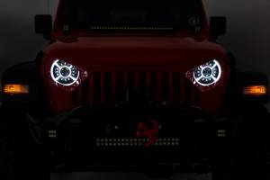 Rough Country - Jeep 9-Inch DRL Halo LED Headlights Jeep Wrangler JL/JLU, Gladiator JT Rough Country - Image 5