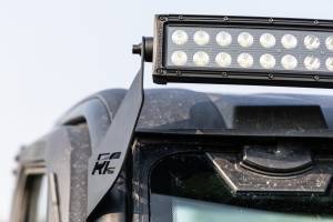 Rough Country - LED Light Front Mount 50 Inch Single Row Black Pair with Factory Wiper 14-22 Polaris Ranger 1000XP Rough Country - Image 3