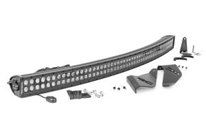 Rough Country - LED Light Front Mount 50 Inch Dual Row Black Pair with Factory Wiper 14-22 Polaris Ranger 1000XP Rough Country - Image 1