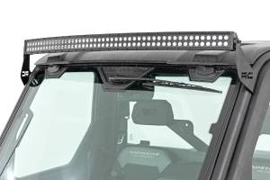 Rough Country - LED Light Front Mount 50 Inch Dual Row Black Pair with Factory Wiper 14-22 Polaris Ranger 1000XP Rough Country - Image 2