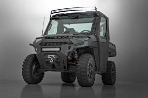 Rough Country - LED Light Front Mount 50 Inch Dual Row Black Pair with Factory Wiper 14-22 Polaris Ranger 1000XP Rough Country - Image 4