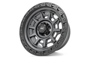 Rough Country - Rough Country 85 Series Wheel Simulated Beadlock Gunmetal Gray/Black 17x9 5x4.5 -12mm Rough Country - Image 5