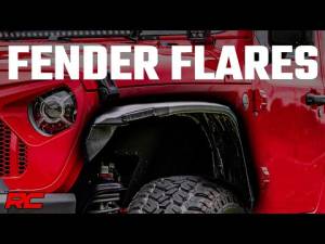Rough Country - High Clearance LED Flat Fender Flare Kit UV Treated Jeep Wrangler JL (18-23) Rough Country - Image 2